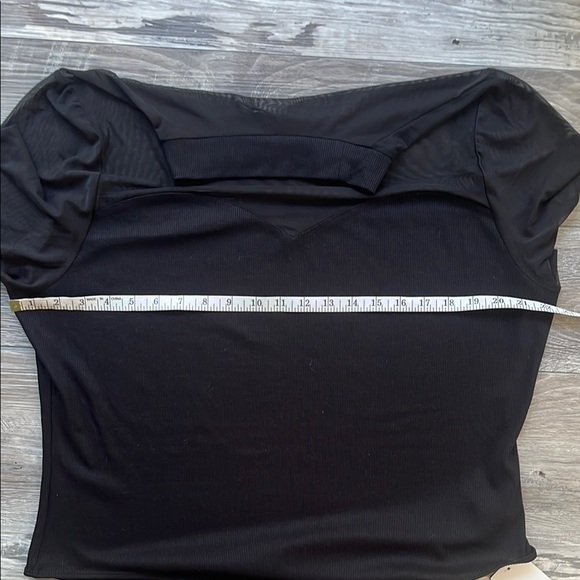 Romwe Black Short Sleeve Plus Sizes Bodysuit Sizes 4X new with tag - Picture 6 of 6